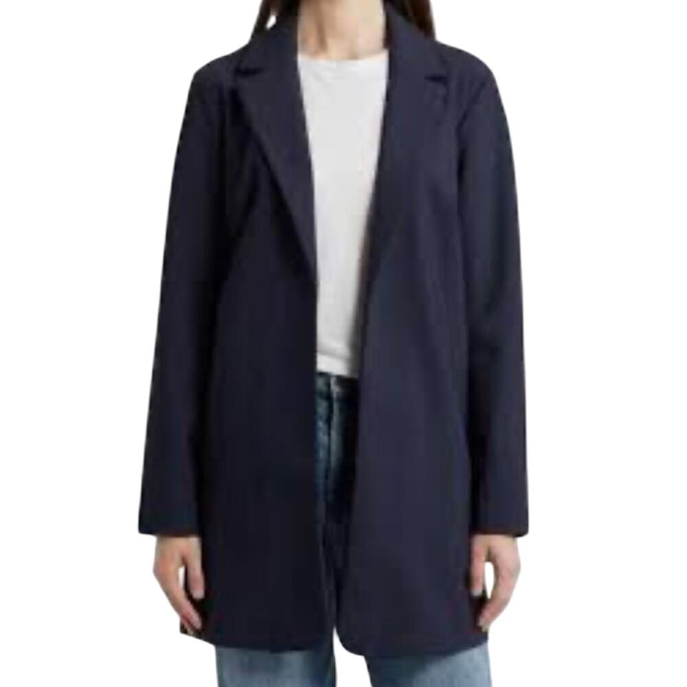 Bagatelle Collection Open Front Topper Jacket Deep Eggplant Longline Blazer XS